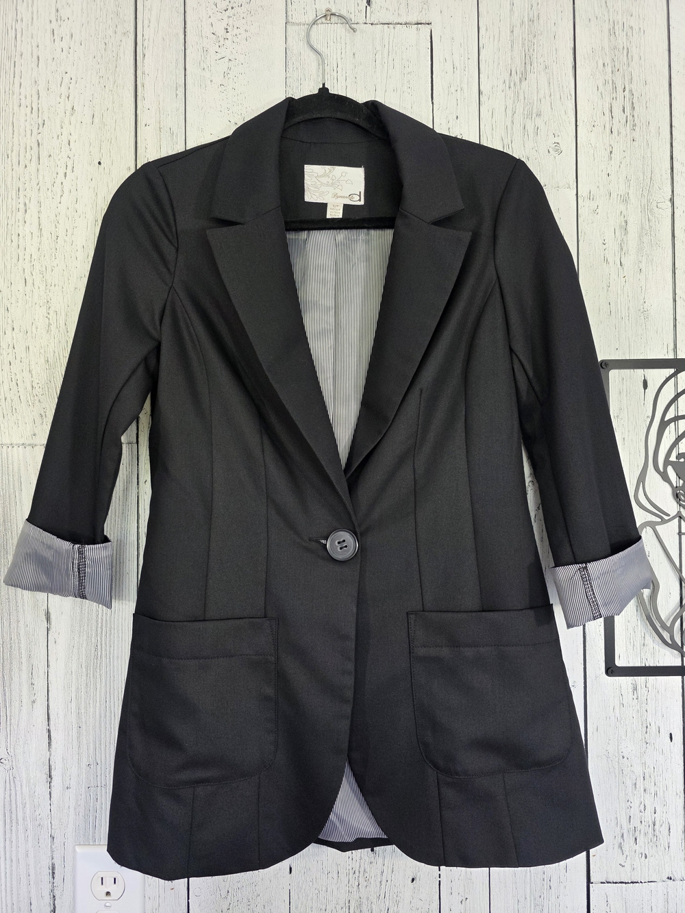 Dynamite Black Longline Blazer Size Small Office Business Workwear